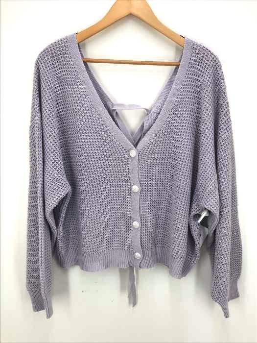 PICCIN（ピッチン） バックリボンワッフルカーディガン レディース トップス