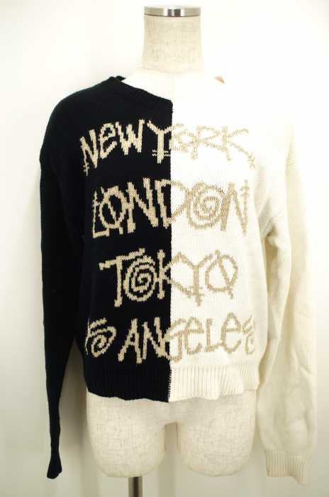 Stussy Women （ステューシーウィメン） ワールドワイドバイカラーセーター　ニットトップス レディース トップス