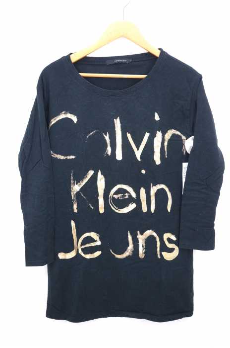 Calvin Klein Jeans（カルバンクラインジーンズ） フロントプリント ロングカットソー レディース トップス