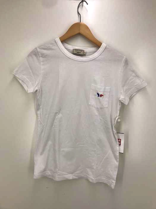 maison kitsune（メゾンキツネ） トリコ刺繍ロゴ半袖Tシャツ レディース トップス