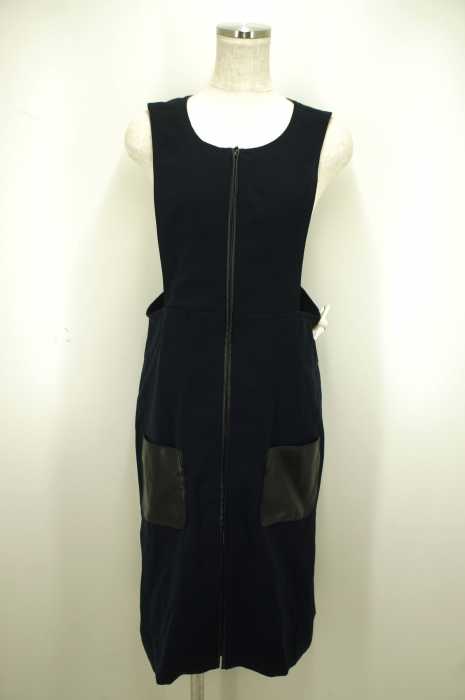 NEMIKA (ネミカ) 異素材切替 フロントジップ レディース ワンピース
