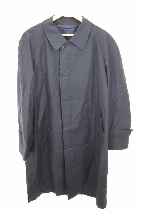 AQUASCUTUM （アクアスキュータム） ウール×シルクギャバジン ステンカラーコート メンズ アウター