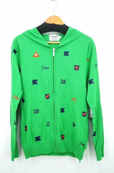 le coq sportif （ルコック スポルティフ） GOLF COLLECTION 総柄コットンニットパーカー レディース トップス