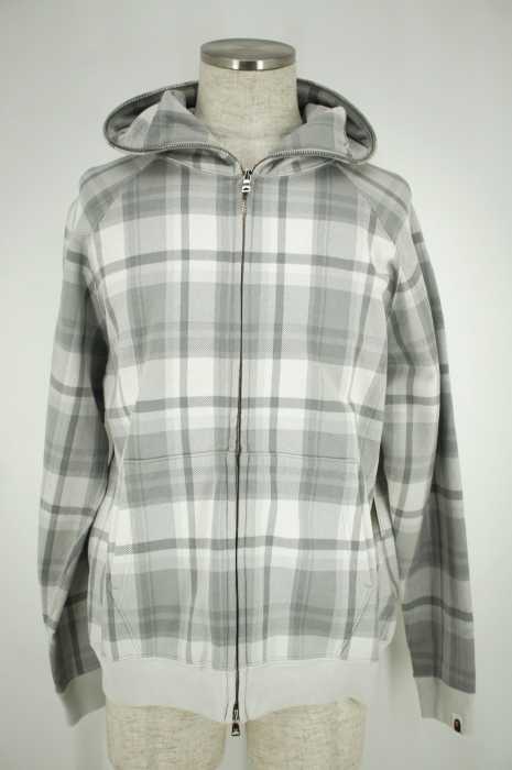 A BATHING APE （アベイシングエイプ） チェック柄ジップアップパーカー メンズ トップス
