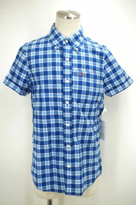 Hollister (ホリスター) チェック柄半袖ボタンダウンシャツ メンズ トップス