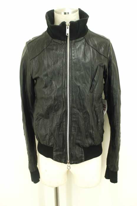 USED (ブランド不明) ピックレザージップアップジャケット メンズ アウター
