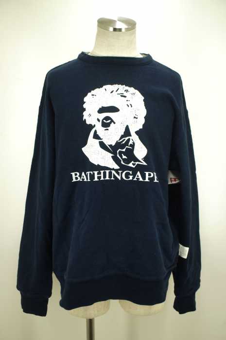 A BATHING APE （アベイシングエイプ） ベートーベンサル顔　リバーシブル プリント メンズ トップス