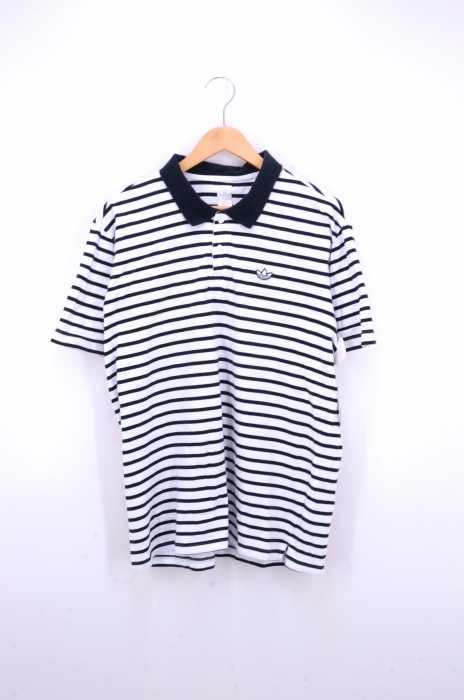 adidas Originals （アディダスオリジナルス） トレフォイルロゴ ボーダーポロシャツ メンズ トップス