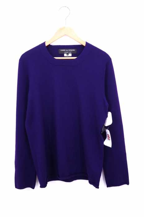 COMME des GARCONS HOMME PLUS （コムデギャルソンオムプリュス） AD2014 14AW スクエアネック 切りっぱなしウールニットプルオーバー メンズ トップス