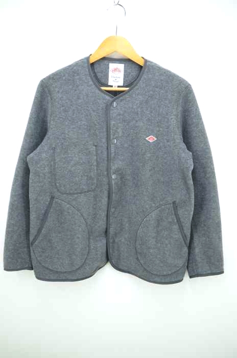 DANTON（ダントン） ノーカラー フリースジャケット カーディガン レディース トップス