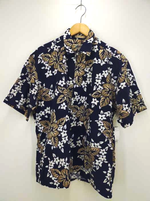 CAMPIA MODA（カンピア モダ） 総柄半袖シャツ ハイビスカス メンズ トップス