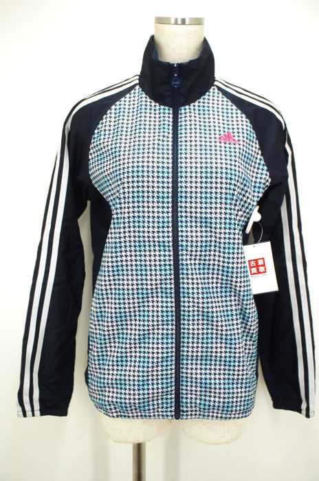 adidas (アディダス) 千鳥格子柄裏起毛ウインドジャケット レディース アウター