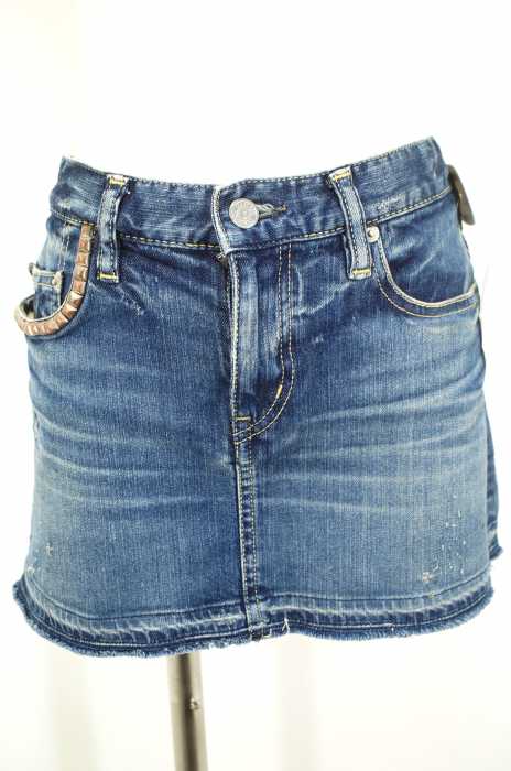 HYSTERIC GLAMOUR （ヒステリックグラマー） スタッズ付きダメージ加工デニムスカート レディース スカート
