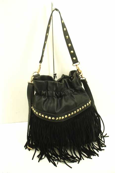 Rose Bud ローズバッド 巾着型 フリンジ スタッズ レディース バッグ ブランド古着買取販売バズストア