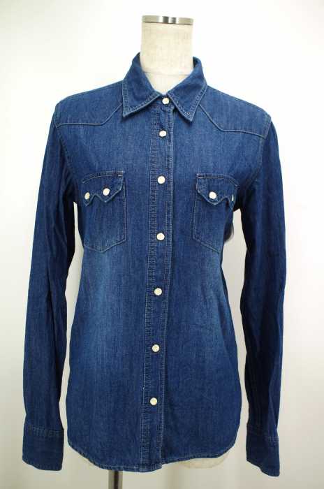 AZUL by moussy （アズールバイマウジー） 6.2ozウエスタンヨーク長袖シャツ レディース トップス