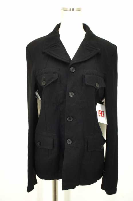 BLACK COMME des GARCONS （ブラックコムデギャルソン） AD2010 ポリ縮ジャケット レディース アウター