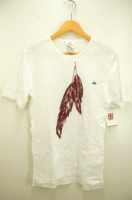 Vivienne Westwood （ヴィヴィアンウエストウッド） オーブ刺繍フェザープリントTEE メンズ トップス
