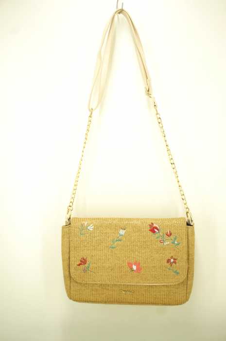 SMIR NASLI(サミールナスリ) 花柄刺繍チェーンショルダー レディース バッグ