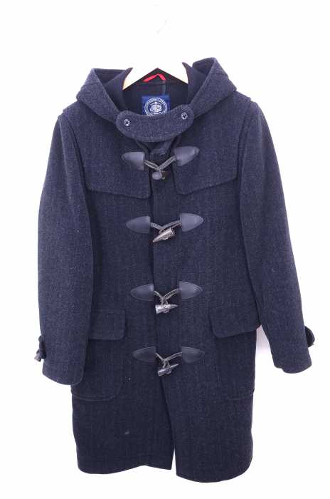 J.PRESS （ジェイプレス） レザー切替 ヘリンボーンダッフルコート レディース アウター