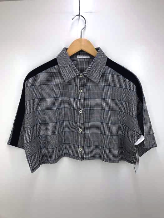 STYLE MIXER（スタイルミキサー） クロップ千鳥肩ラインシャツ レディース トップス