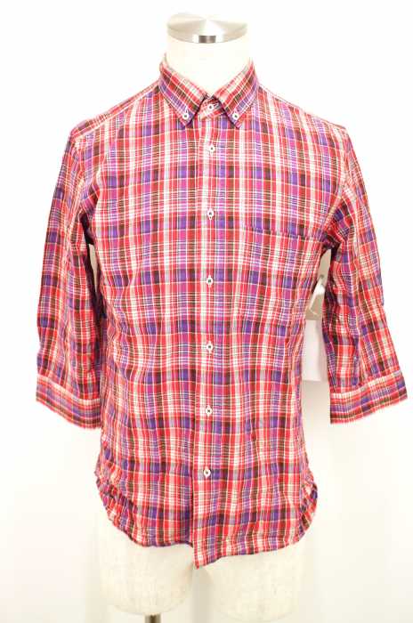 BEAUTY & YOUTH UNITED ARROWS  （ビューティーアンドユースユナイテッドアローズ） 7分丈チェック柄ボタンシャツ メンズ トップス