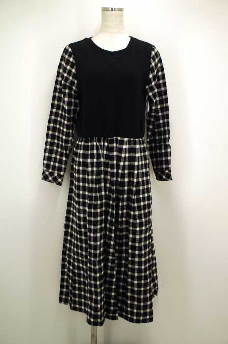 W Closet ダブルクローゼット チェック切替ドッキングワンピース レディース ワンピース ブランド古着買取販売バズストア