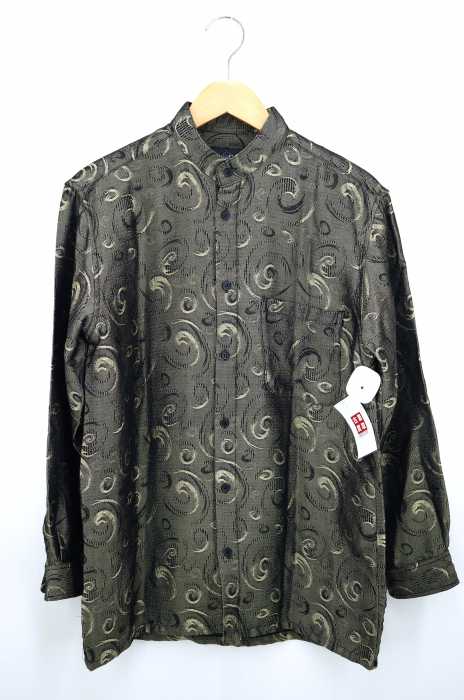 USED古着  （ユーズドフルギ） Rocca Cas ale ハイネックバンドカラーCHINA シャツ メンズ トップス