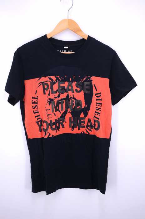 DIESEL （ディーゼル） T-Shirt T-Mind Your Head Print メンズ トップス