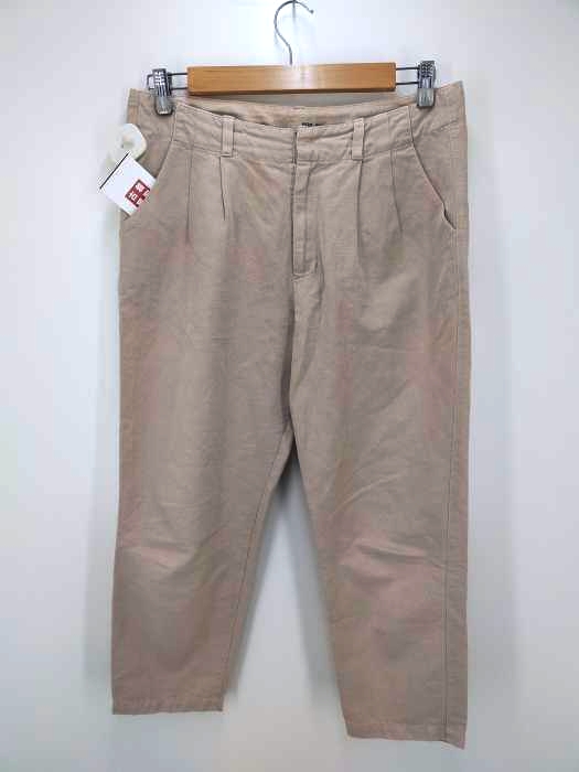 evam eva（エヴァムエヴァ） コットンリネン 2タック クロップドパンツ レディース パンツ