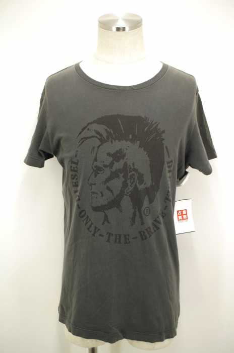 DIESEL （ディーゼル） 製品染めプリントTシャツ ブレイブマン メンズ トップス