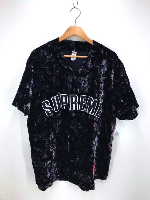 Supreme（シュプリーム） Floral Velour Baseball Jersey メンズ トップス