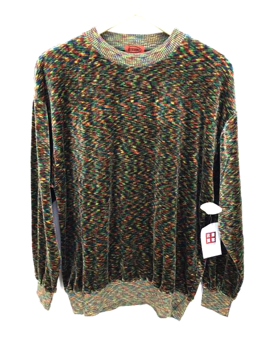 MISSONI（ミッソーニ） マルチカラーベロアリブスウェット メンズ トップス