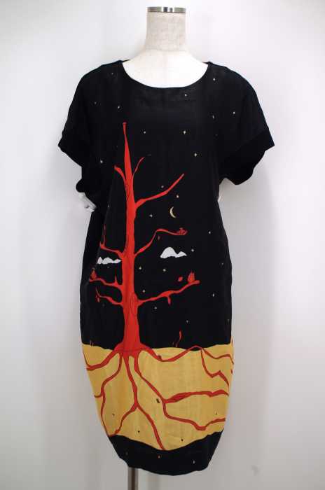 ツモリチサト☆インナーシルクワンピース TSUMORI CHISATO （ツモリチサト） 15AW ふくろうの夜ジャージ シルク