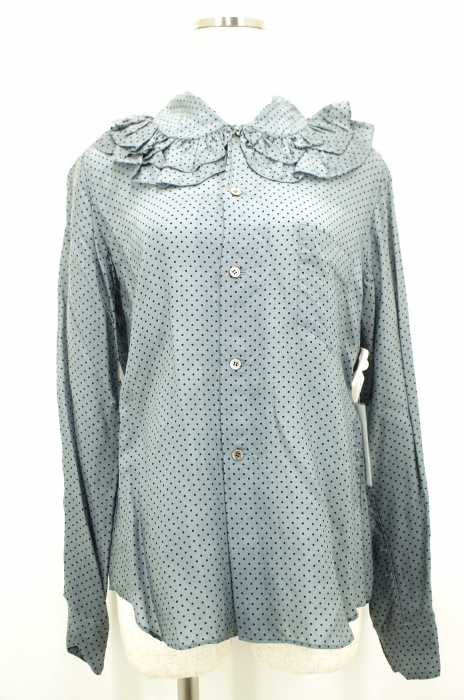 robe de chambre COMME des GARCONS（ローブドシャンブルコムデギャルソン） AD2001フリルカラードット柄シャツ レディース トップス
