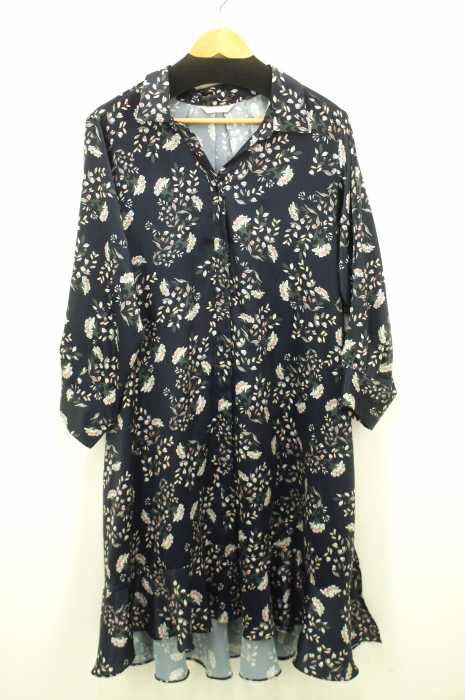 Ray Cassin(レイカズン) 花柄シャツディガン レディース ワンピース