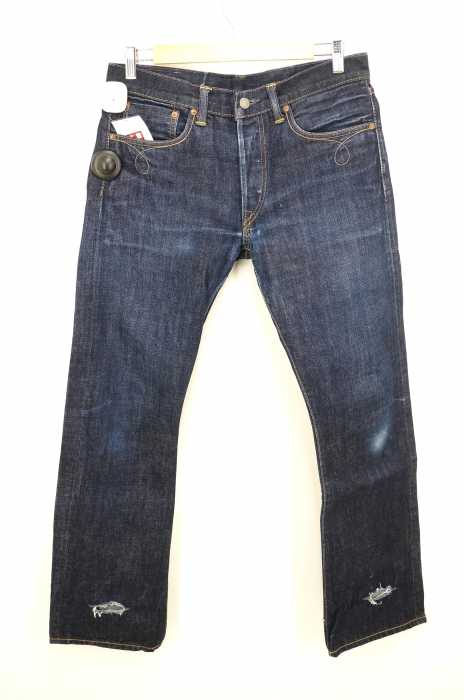 RRL RALPH LAUREN (ダブルアールエル ラルフローレン) USA製 SLIM BOOT CUT セルビッチデニムパンツ メンズ パンツ