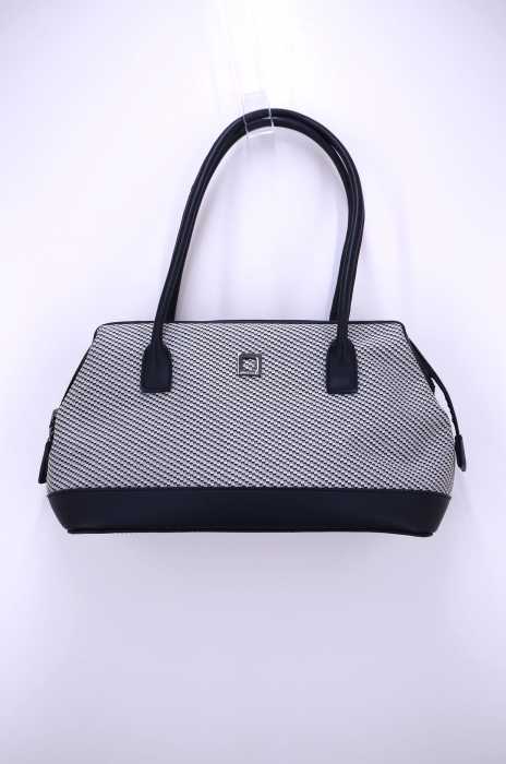 pierre cardin(ピエールカルダン) OLD ロゴメタルプレート装飾 レザー切替 総柄ハンドバッグ レディース バッグ