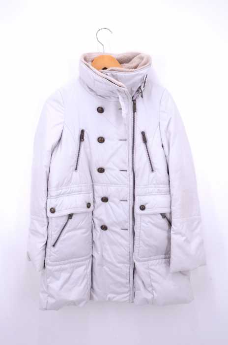 BURBERRY BLACK LABEL （バーバリーブラックレーベル） 裏地チェック柄 ボアフリースライナー金ボタン ダブルボタン 2way ハイネックダウンコート レディース アウター