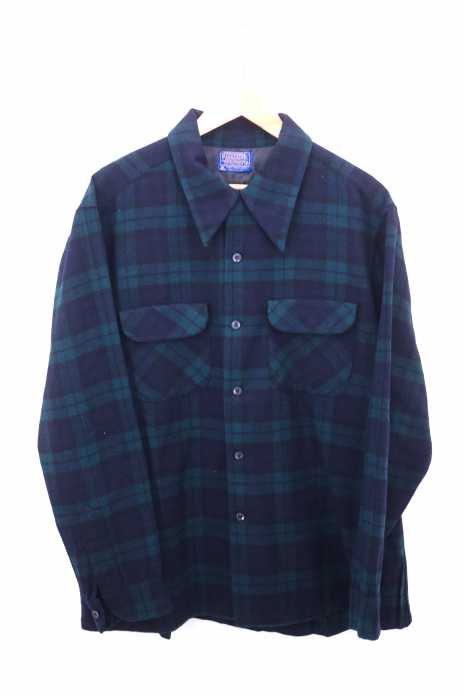 PENDLETON（ペンドルトン） 70s タータンチェック柄 ウールシャツ ブラックウォッチ メンズ トップス