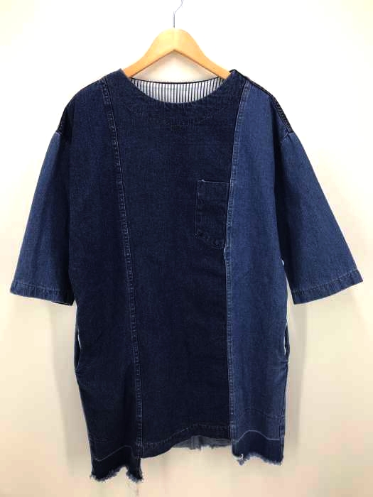 Elke&Ylva（フルギ） 切りっぱなしフリンジデニムワンピース レディース ワンピース