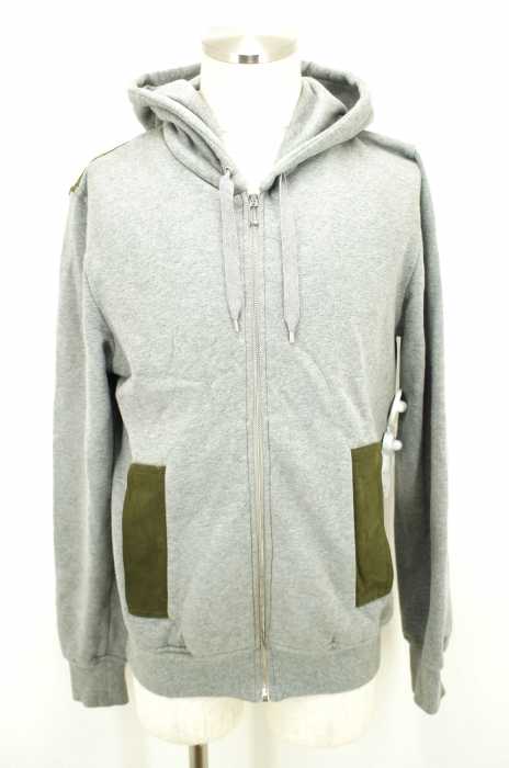 Dior HOMME （ディオールオム） 裏起毛切替スウェットジップパーカー メンズ トップス
