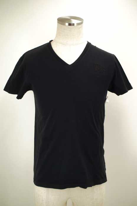 BURBERRY BLACK LABEL (バーバリーブラックレーベル) 刺繍入りVネックTシャツ メンズ トップス