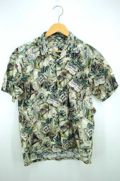 USED古着  （ユーズドフルギ） TROPICAL オープンカラーアロハシャツ メンズ トップス