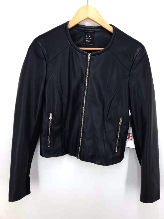 ZARA TRF OUTER WEAR（ザラティーアールエフアウターウェアー） ノーカラーフェイクレザージャケット レディース アウター