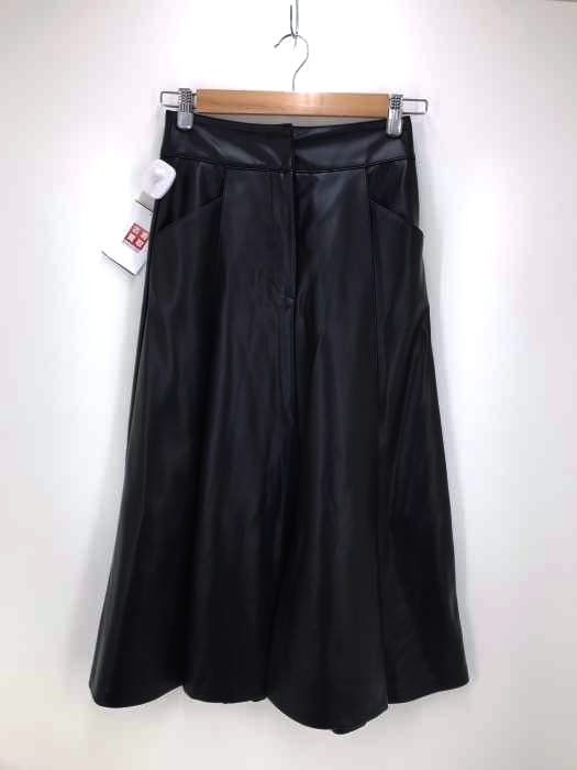 ZARA（ザラ） レザーフレアスリットスカート レディース スカート