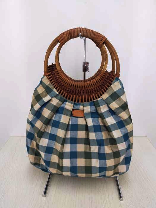 tsumori chisato CARRY（ツモリチサトキャリー） バンブークリップ チェックハンドバッグ レディース バッグ
