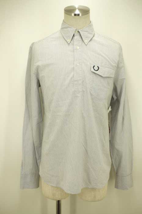 FRED PERRY （フレッドペリー） ワンポイント刺繍ストライププルオーバーボタンダウンシャツ メンズ トップス