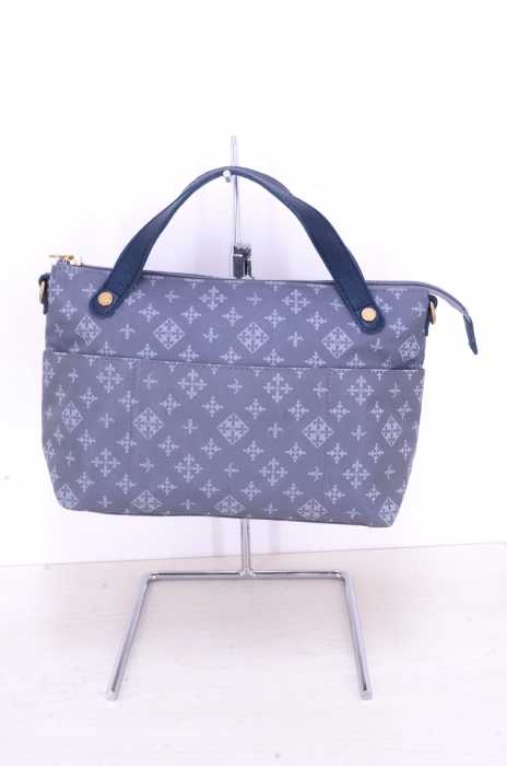russet(ラシット) 2way モノグラムプリント レザー切替ナイロンミニハンドバッグ ショルダーバッグ レディース バッグ