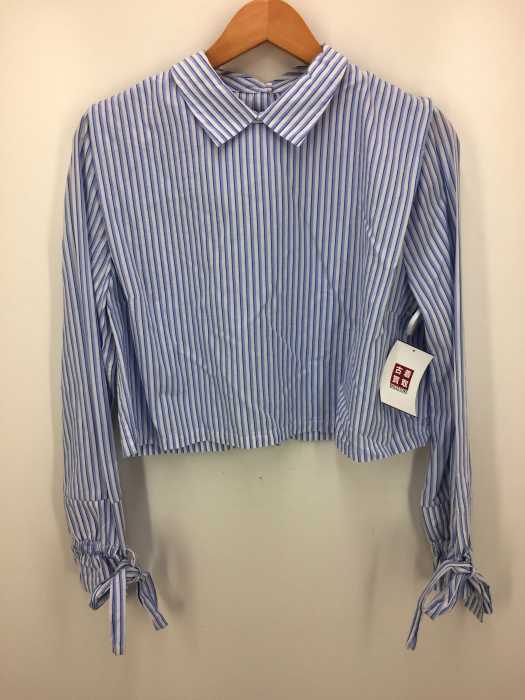 ZARA trafaluc（ザラトラファルック） 袖レースアップバックボタンストライプブラウス レディース トップス