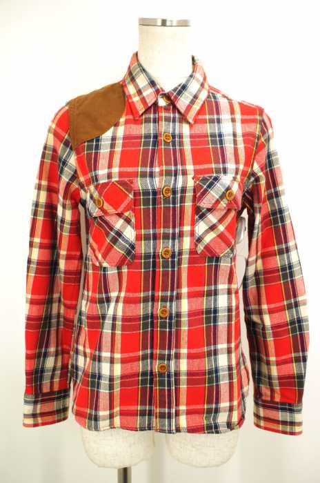 BEAMS BOY （ビームスボーイ） パッチ付きチェックネルシャツ レディース トップス